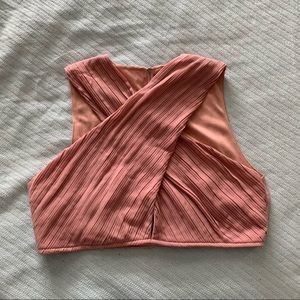Boohoo criss cross crop top
